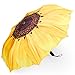 NVLFHY Sunflower Umbrella Manual Three Folding Windproof Opening and Closing Anti-Ultraviolet Sun Umbrella