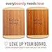 Bamboo Cutting Board Housewarming Gift Set - With Bonus 3-Piece Cooking Utensils - Wooden Spoon, Salad Tongs and Wood Spatula - Mother's Day, Wedding & Kitchen Gadgets Gift Idea