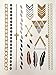 10 Sheets Modern Boho Metallic Tattoos Flash Gold/Silver Ultimate Collection