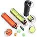 TeLe Xia 3pcs Waterproof Aluminum Pill Box Case Bottle Cache Drug Holder Keychain Container Color Random