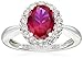 Amazon Essentials Sterling Silver Created Gemstone and Created White Sapphire Ring, (previously Amazon Collection)