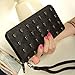Women Skull Long Zipper Wristlet PU Leather Wallet Purse Handbag (Style 1)