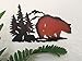 Cabin Ironworks Moose Decor and Bear Decor Metal Wall Art Set (2 Pieces Included - 1 Bear and 1 Moose) - Lake House Cabin Decoration