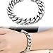 OSTAN Men's Stainless Steel Bracelet 14mm Width Curb Chain Link Bracelet (width : 1.4cm Length: 22cm)