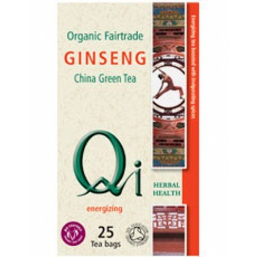 Qi Organic Green Tea & Ginseng 2 x 25 bags Organic Tea