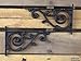 2 Brackets Shelf Braces Iron Patio Garden Ornate