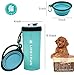 LIFE4FUN Dog Water Bottle for Walking and Food Container 2 in 1 with Dog Water Bowl Collapsible, Travel Dog Water Dispenser for Pets, (XL Size, Blue)