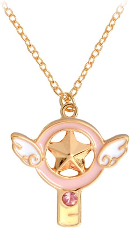 Qihe Jewelry Cardcaptor Sakura Charm Necklace (Wand)