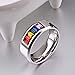 JAJAFOOK Stainless Steel Rings Mens Womens Wedding Gay Pride LGBT Rings for Gay & Lesbian US,Size 5-12