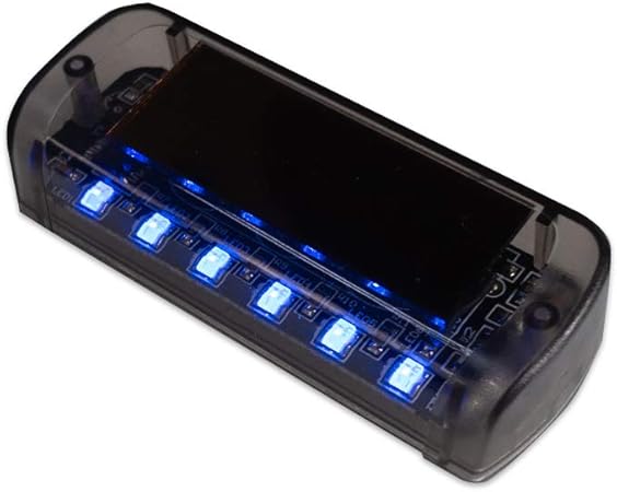 Amazon バラエティ本舗 車 セキュリティ ライト Ledカラー切替可 配線不要 Led6灯 赤色 青色 ダミーセキュリティ ダミーセキュリティ 車 バイク