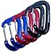 CARAPEAK 12kN Heavy Duty Small D Shape Aluminium Carabiners, Lightweight Wiregate Nonlocking Caribeaner Clip for Hammock, Keychain, Camping, Hiking & Backpack, 6 Pack