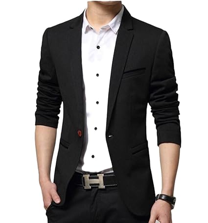 Brinny Herren Sakko Sportlich Moderne Slim-Fit Jacke Eleganter Freizeit und Business Blazer mit Gefüttert Kunstpelz