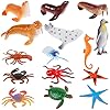 Nabance Sea Animal Figures Animal Toys 38PCS Mini Sea Animal Toys Set Realistic Animal Sea Life Figures Toy Educational…