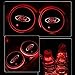 Lntly LED Car Logo Cup Holder Pad Waterproof Bottle Drinks Coaster Built-in Light 7 Colors Changing USB Charging Mat LED Cup Mat Car Atmosphere Lamp 2PCS