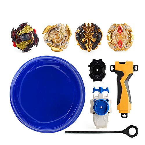 Bey Battle Burst Tops Metal Fusion for Blades Battling Tops Kids Toys Gyro , x4 High Performance Gyro Attack Set, with Launcher and Grip Starter and Stadium Arena,Parent-Child Interactive Toy - Thumbnail 2
