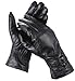 Marino Womens Warm Fashion Leather Gloves, Extreme Cold Weather Waterproof Gloves with Insulation Liner
