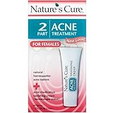 Nature's Cure 2 Part Acne Treatment for Females 60 tablets 1 oz Cream (Pack of 3)