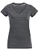 Garment Washed V Neck Vintage Cool T Shirts for Women with EttelLut Hair Band