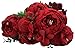 Duovlo Springs Flowers Artificial Silk Peony Bouquets Wedding Home Decoration,Pack of 1 (Spring Red)
