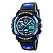 Jelercy Multi Function Digital Analog Watch LED Quartz Water Resistant Sport Watches for Boys Blue