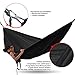 Double Hammock - Everest | Bug & Mosquito Free Camping & Outdoor Hammocks Tent Reversible Integrated BugNet YKK Zipper Ripstop Diamond Weave Nylon Carabiners & Tree Saver Straps | Black