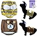 Bolbove Cute 2pcs Male Puppy Belly Band for Small Boy Dogs Incontinence Problems/Training (Bear + Bee, Large)