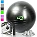 Live Infinitely Exercise Ball (55cm-95cm) Extra Thick Professional Grade Balance & Stability Ball- Anti Burst Tested Supports 2200lbs- Includes Hand Pump & Workout Guide Access Grey 85cm