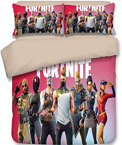 XHCWE Bedding Set Full Size Easy Care Lightweight Polyester Print Pattern, 3D Color Design Print Quilt Cover