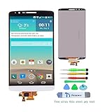 Teseko LCD Display Touch Digitizer Screen Assembly for LG G3, LG D850 D851 D855 VS985 --- White