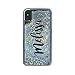 MARBLEFY Personalized Handwriting Name Holographic Diamond liquid sliver dust case for iPhone Xs Max/Xs/8/7/6 Plus Protective Shockproof Sturdy Case