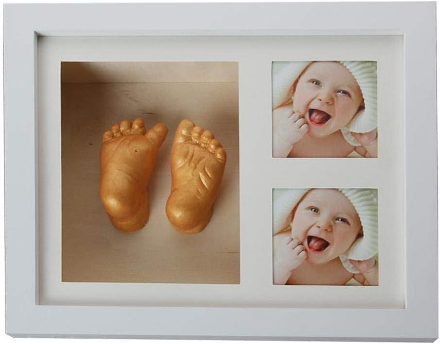 Cadeaux De Naissance Et Souvenirs 1 Set Bebe Nouveau Ne Babyprints Handprint Empreinte Blanc Cadre Photo Kits 3d Cadre Photo En Bois Pour Bebe Fille Douche Cadeau Souvenir Inclure Materiel Dalimentation Des Enfants