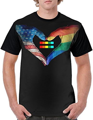 XiaMuXiaGua Gay Marriage Equality Black Summer T Shirt Shirt for Mans M Short Sleeve M