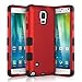 ULAK Note 4 Case, Galaxy Note 4 Case, Shock Resistance Anti Slip Note 4 Case Hybrid with Soft Flexible Inner Silicone Skin Protective Case for Samsung Galaxy Note 4(Red/Black)