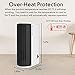 Portable Desk Space Heater, Mini Electric Fan Heater, Personal Use Air Heater with Over-Heat Protection for Home and Office
