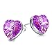 Crystal Heart Stud Earrings for Women Jewelry Gifts for Her