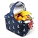 Yonovo 20L Folding Picnic Basket Large Insulated Bag Waterproof for Gathering Travel Camping BBQ,Blue