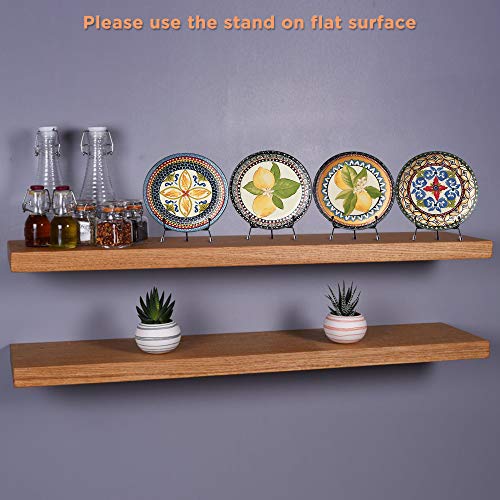 image for IPOW 4 Pack 6 Inch Upgraded Anti-Slip Iron Plate Display Stand, Black 