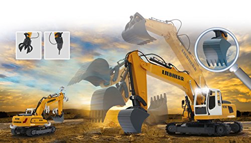 Jamara 405060 - Bagger Liebherr R936 1:20 2,4G - realistische Funktionen (entladen/ aufladen), jedes Gelenk einzeln… – Bild 3