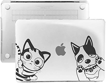 Macbook Pro Retina 13" Case, IC ICLOVER [Cat &amp; Dog Series] Unique Cartoon Pet Design Ultra Slim Light Glossy Protective Hard Case Cover for Macbook Pro 13.3" without CD ROM (A1502/A1425) - Crystal
