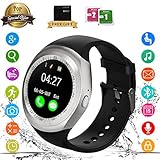 Bluetooth Smart Watch Touch-Screen Waterproof Smartwatch Support SIM Fitness Trackers Monitors, Smart Wrist Watch Compatible with IOS Android Samsung Iphone Huawei for Kids Girls Boys Men Women