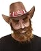 Mustaches Self Adhesive, Novelty, Realistic, Traper Fake Beard Fake Mustache and Fake Eyebrows, Brown Color