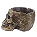 JHP Ashtray, Ash Holder Smokers, Death Curse Metallica Human Skull Ashtray, Hand-Painted Gothic Style Cigarette Ashtray for Indoor Outdoor (Brown)