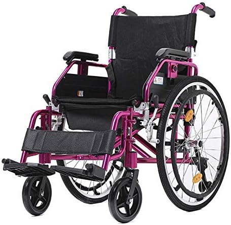 自走式折りたたみ式ホイールチェア 高齢者や障害者に適した軽量チタンアルミニウム合金輸送トラベルチェア シート幅は46cm 100kgに耐えることができます 至上