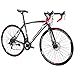 Eurobike Road Bike EURXC550 21 Speed 49 cm Frame 700C Wheels Road Bicycle Dual Disc Brake Bicycle Black-White 30thumb 1