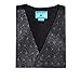 Epoint EGC1B08B-3XL Dim Grey Black Paisley Young Fashion Waistcoat Woven Microfiber Luxury Vest XXX-Large Vest