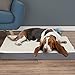PETMAKER Orthopedic Dog Bed - 2-Layer 36x27-Inch Memory Foam Pet Mattress with Machine-Washable Sherpa Cover for Large Dogs up to 65lbs (Gray)