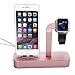 COTEetCI [2 in 1 Charging Dock] Cellphone Charger Docking Station Watch Dock Cradle for Watch 38mm/ 42mm, Phone 8/7-Rose Gold