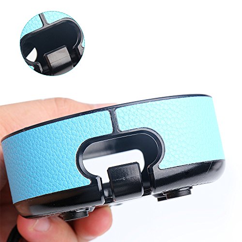 Click Here to See More Images Amazon Echo Dot -Protective Case ,Alexa Case Cover Premium Leather wall mount Sleeve Skins (fits Echo Dot 2nd Generation only ) Blue