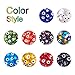 NBEADS 350 Pcs 8mm Lampwork Evil Eye Beads, 9 Colors Real Glass Turkish Beads, DIY Crafts Flat Round Handmade Evil Eye Spacer Beads with Container for DIY Bracelets Necklace Jewelry Making