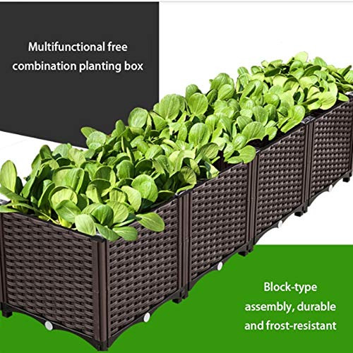 HAKLAKY Blumentöpfe im Freien, Blumentöpfe Outdoor-Haushalts-Kunststoff-Pflanzkasten-Dachterrasse Gemüsepflanzen-Trog… – Bild 6